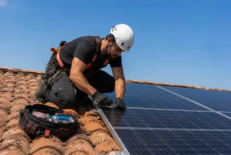 Maintenance et monitoring de panneaux solaires à Létra