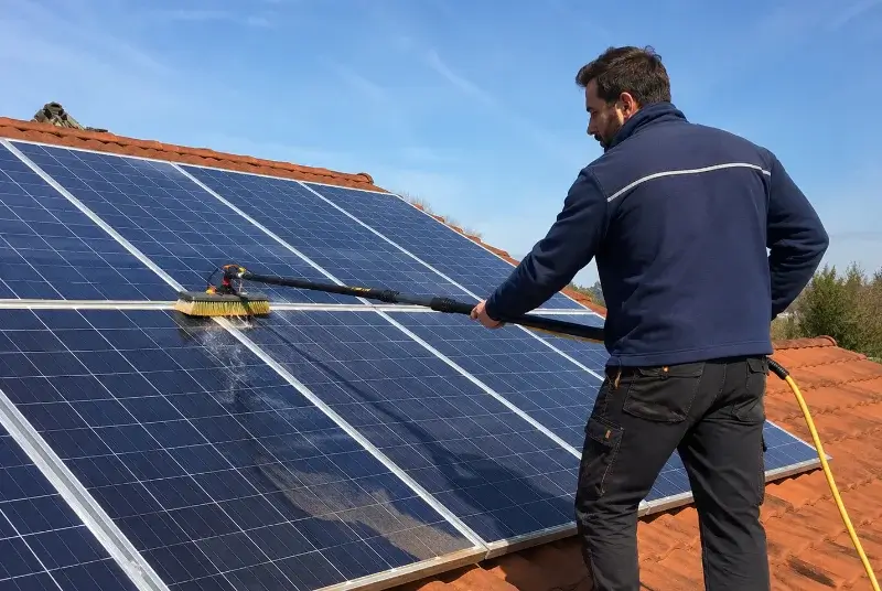 Nettoyage et entretien de panneaux solaires à Létra